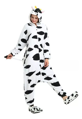 Kigurumi Vaca Cosplay Pijama Mameluco Disfraz Moda Kawaii