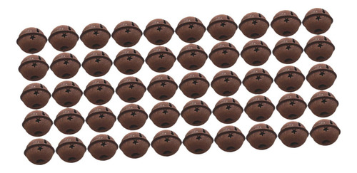 50 Pieces Rust Star And Bell Metal Bells Diy Craft 4cm Bell