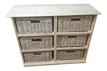 Comprar Organizador Canastero De 6 Canastos De Mimbre 