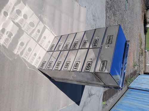 Mini Caixa Correio Inox P/12 Aptos + Condomínio
