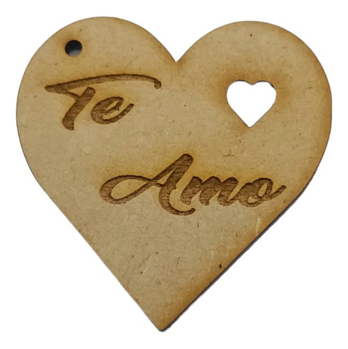 50 Piezas Corazon Llavero Manualidades Mdf 5cm