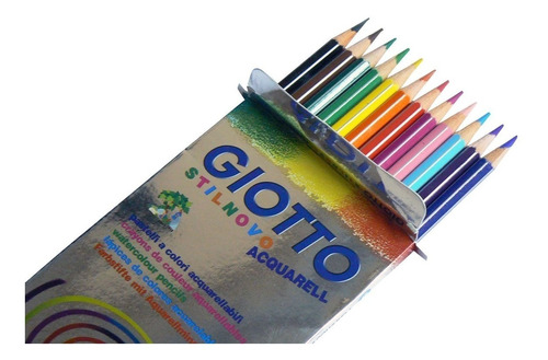 Lapices Giotto Stilnovo X 12 Colores Acuarelables Cartón Lb