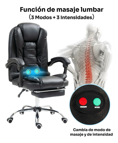 Silla Ejecutiva Eoland Gerencial Ergonomica Negra