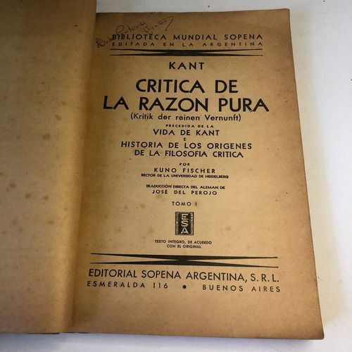 Kit 2 Livros Antropologia I Textos Iii E Critica De La Razon Pura Tomo I (Usado)
