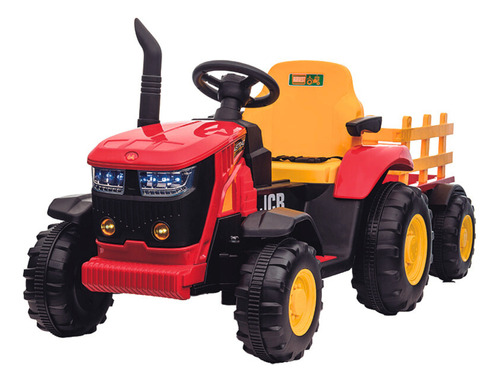 Trator Infantil Elétrico Vermelho 12v C/ Controle Zippy Toys