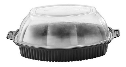 Envase Plastico Pollo Roaster Apto Para Microondas Por Bulto