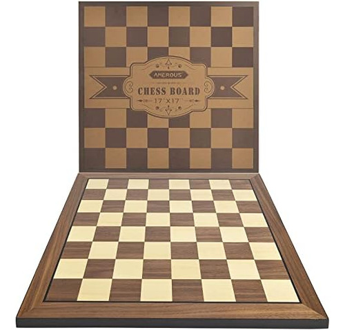 Amerous Tablero De Ajedrez De Madera De 17 Pulgadas Solament