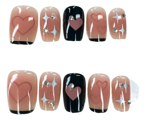 Uñas Pressnon Decoradas A Mano