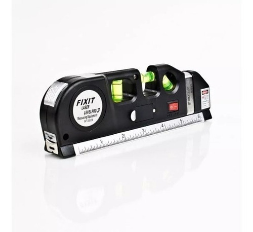 Nivel Laser 3 Burbujas Horiz, Vertical Y Cruz. Cinta 2,5mts