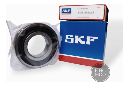 Rodamiento Ruleman 6206 2rs1/c3 Skf Pack 5 Unidades