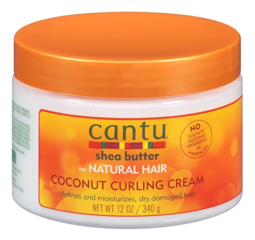 Cantu Crema Rizadora De Coco Natural Para Cabello De 12 Oz