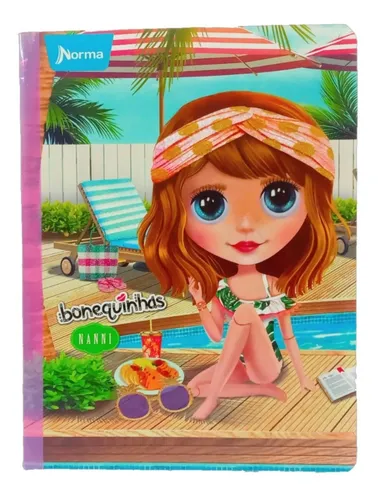Cuaderno Cosido Cuadriculado Bonequinhas X 100 Hojas Norma