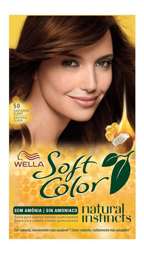  Wella Soft Color Tintura Kit Completo Sin Amoniaco Tono 50 Castaño Claro
