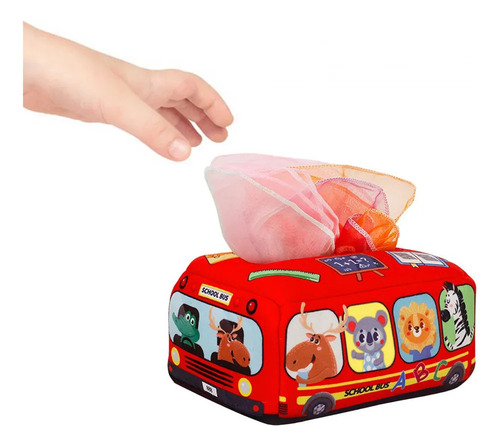 Caja De Pañuelos Para Bebés Con 10 Bufandas De Coche