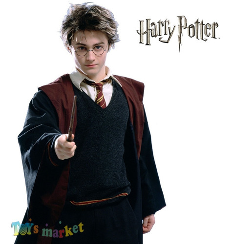 Imagen 4 de 6 de Disfraz De Harry Potter Original Con Varita Y Anteojos