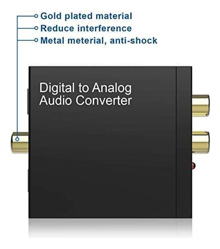 Convertidor De Audio Digital A Analógico 192 Khz Rca 3.5 Mm