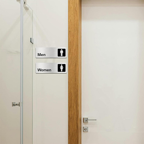 Etiqueta Para Baño Letrero Para Puerta De Baño Indicador