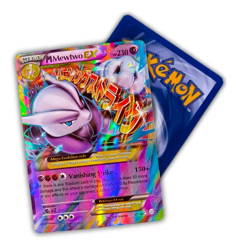 Carta Pokemon Mega Mewtwo X - Cartinha Pokemon Mewtwo