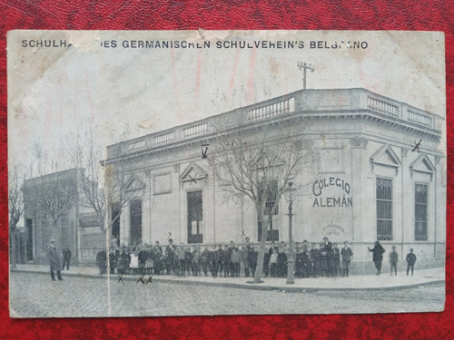 Belgrano Colegio Aleman Alumnos 1912 Postal 
