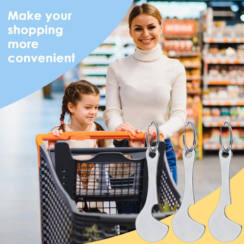 De Carrito De Compras De Acero Inoxidable Llavero Para Carri