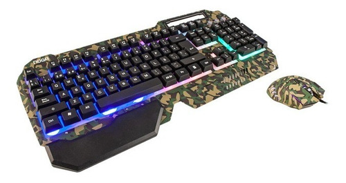 Combo Gamer Teclado + Mouse Noga Nkb-233 Camouflage.