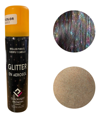 Glitter En Aerosol Brillos Para El Cuerpo Y Cabello Gibré