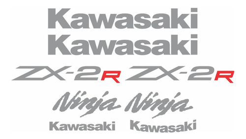 Kit Adesivo Kawasaki Ninja 250r Zx2r Faixa Emblema 25014 Fgc