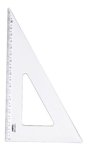 Esquadro De Acrílico New Line Cristal 60 Waleu