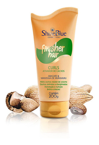 Imagem 2 de 2 de Finalizador Shine Blue Ativador De Cachos Abacate 200g