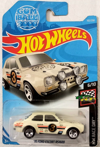 70 Ford Escort Blanco Hot Wheels Mattel