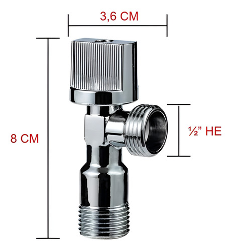 Kit Set Llave Angular Con Flexible 1/2* 7/8 25cm Taumm