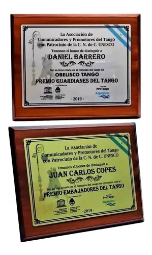 Placas Conmemorativas Grabado Laser 24x20 Cm