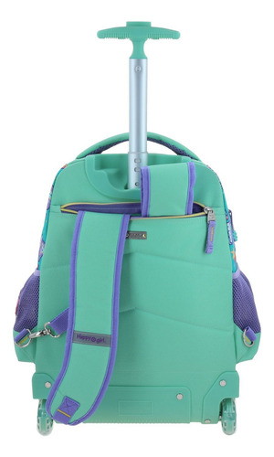 Mochila Happy Girl Vania Bachur Josed Primaria Con Carro Vb70416-t Color Turquesa Diseño De La Tela Vania Vachur