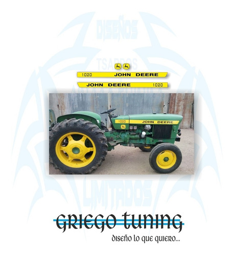 John Deere 1020 Tractor   Adhesivos  Material Alemán 6 Años