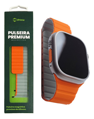 Pulseira Hprime Magnética Smartwatch 38/40/41mm - Laranja Cor Cinza E Laranja