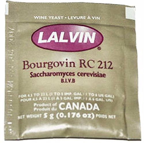 Levaduras Lalvin Bourgovin Rc 212 Saccharomyces Cerevisiae