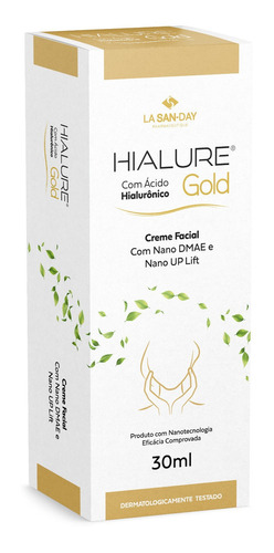 Hialure Gold Creme Facial Nano Dmae E Up Lift 30ml Tipo de pele