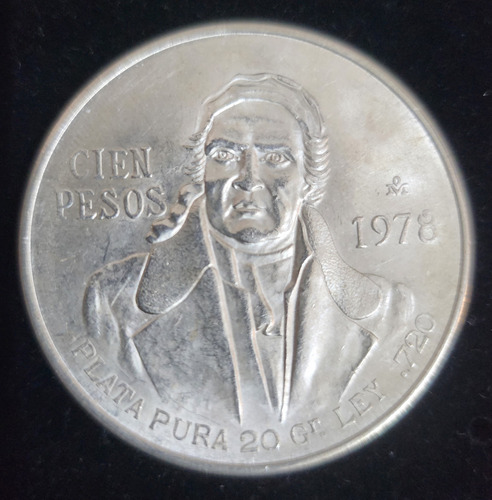 Moneda Antigua Cien Pesos Mórelos 1977 De Plata 