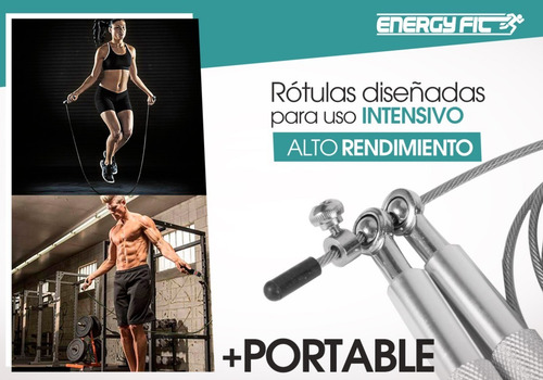 Imagen 9 de 10 de Soga Saltar Speed Rope Mangos Aluminio Cabezal 360° Crossfit
