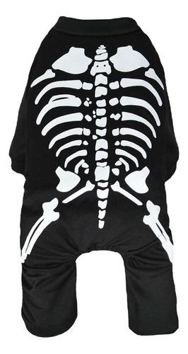 Disfraz De Esqueleto De Perro De Halloween, Accesorios, M