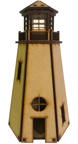 Imagen 2 de 7 de Souvenir Nautico Faro Fibrofacil 25cm Mdf Candybar