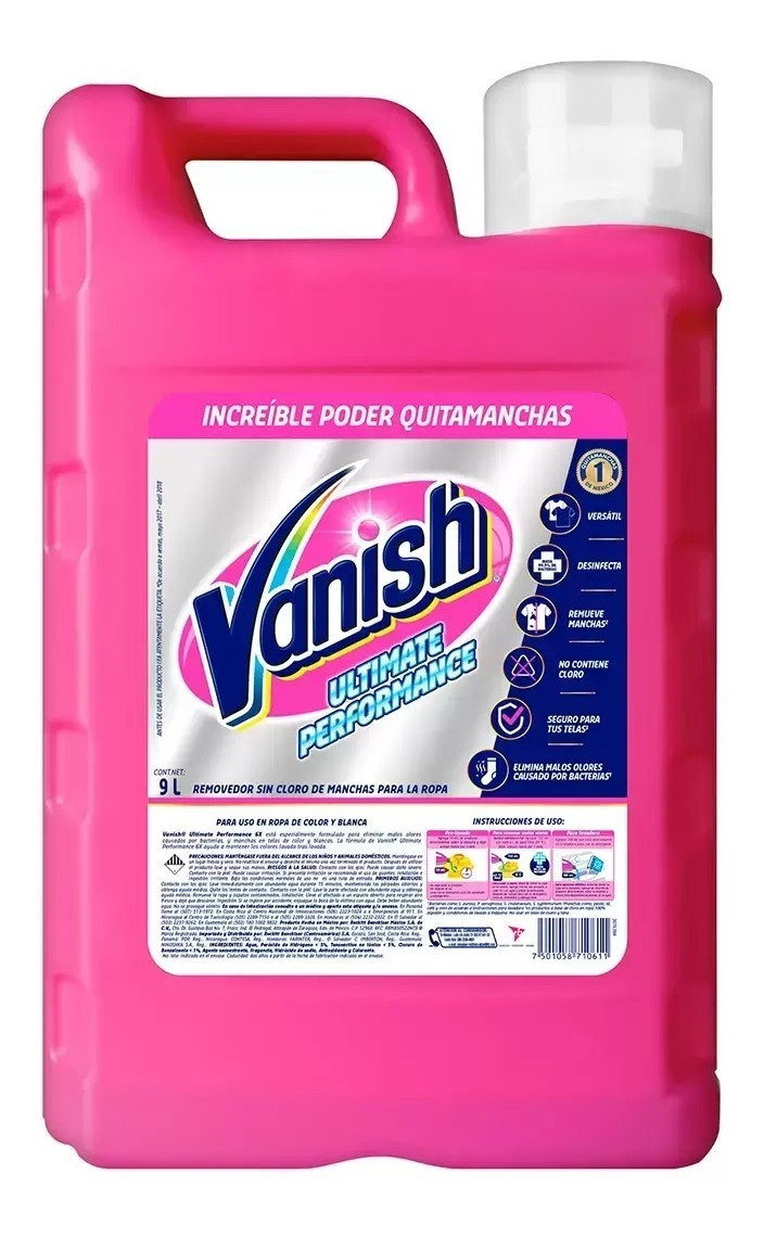 Vanish Ultimate Performance Quitamanchas Liquido 9 Litros