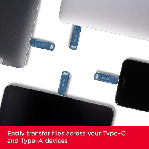 Pendrive De 128 Gb Sandisk Ultra Dual Go Usb Type-c Drive Bl
