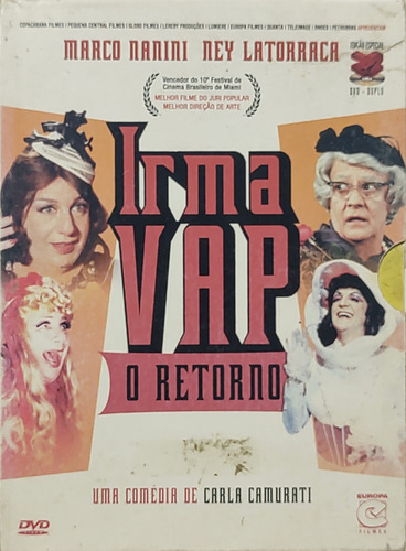 Dvd Irma Vap O Retorno Marco Manini E Ney Latorraca Duplo (Usado)