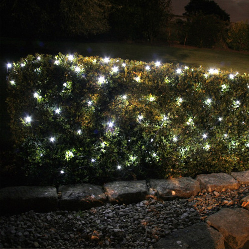 Red Luces Navideña 160 Led 8 Funciones Luz Blanca 70x150 Cm Color De Las Luces Blanco
