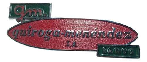 Insignia De Agencia Metalica Quiroga Menendez Nueva