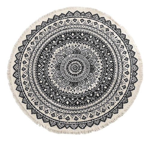 Alfombra De Área Redonda Chic Tapiz Estilo Boho Mandala