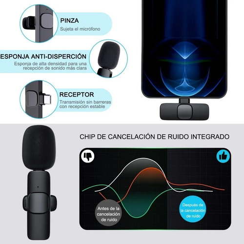 2 Micrófonos De Solapa Inalámbricos Tipo C De Doble Pp