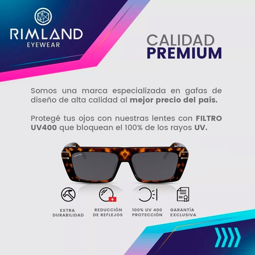 Imagen 4 de 7 de Anteojos Lentes Sol Rimland Praga Carey
