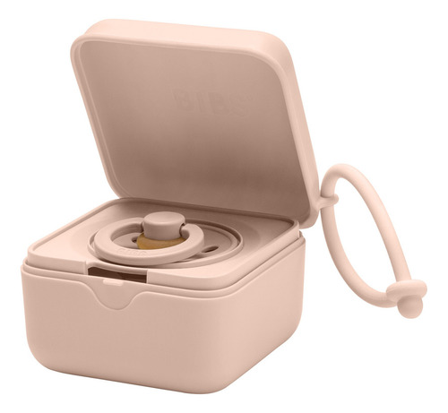 Porta Chupetes Estuche Caja Bibs Color Blush Liso